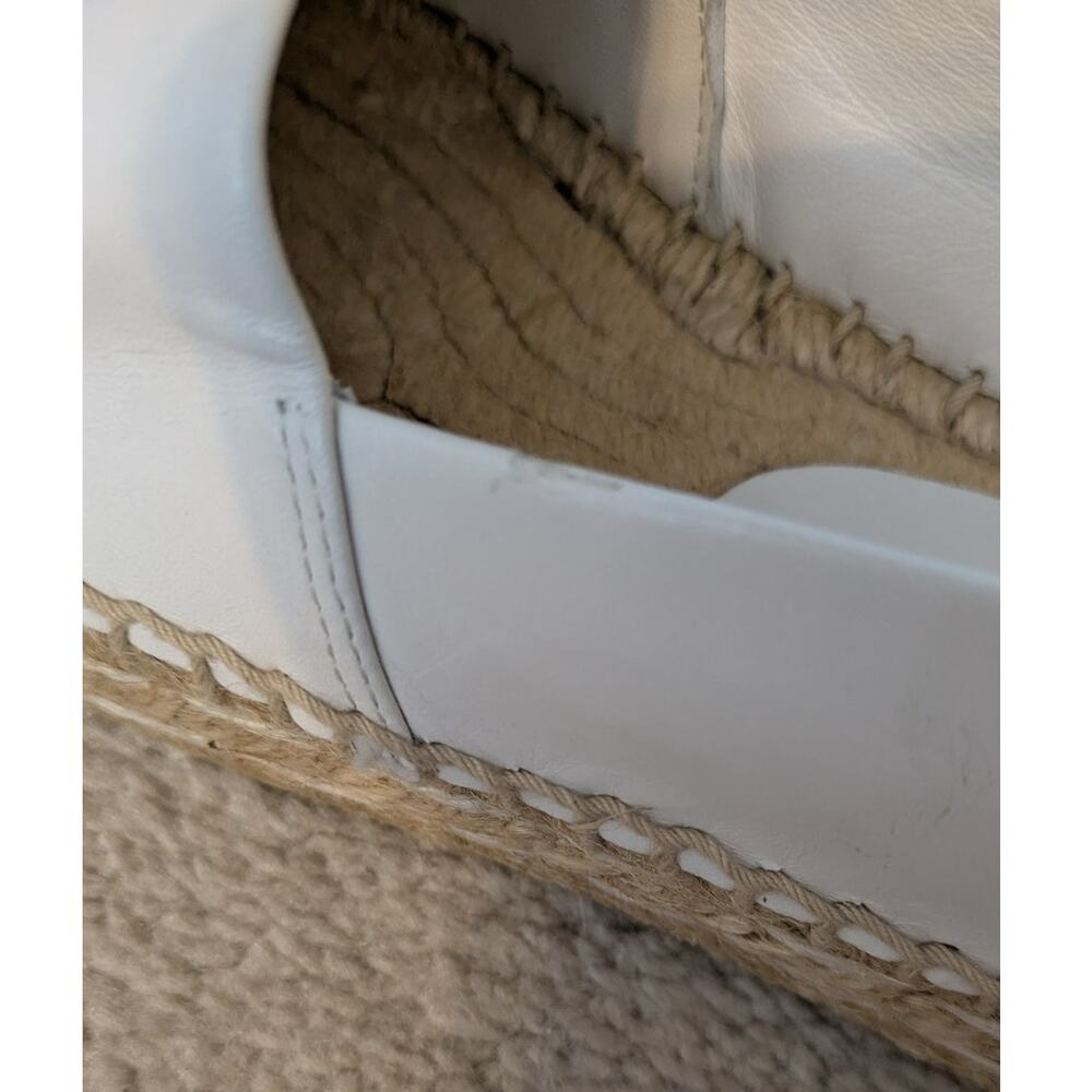 Tory Burch "Ines" Tumbled Leather Platform Espadrilles - Picture 7 of 9